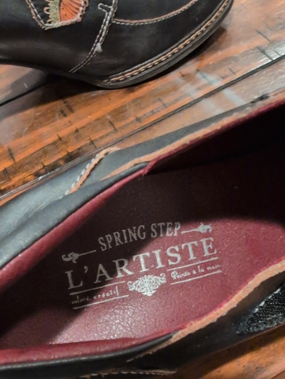 L'artiste Spring Step Kekie Bootie Mandala Floral Hand Painted 39 8.5 - Picture 10 of 12